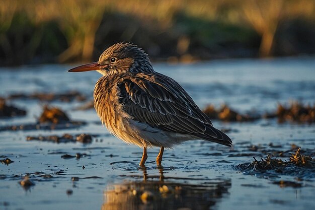 Excursão de observação de aves no estuário costeiro