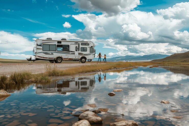 Excursión panorámica en autocaravana Aventura en el majestuoso paisaje montañoso