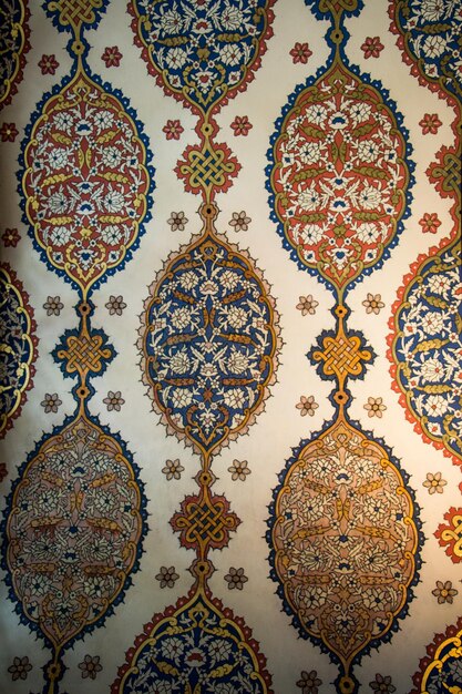 Exemplo de padrão de arte floral da época otomana