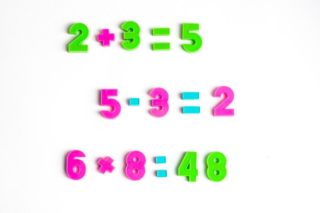 Foto exercícios de matemática isolados