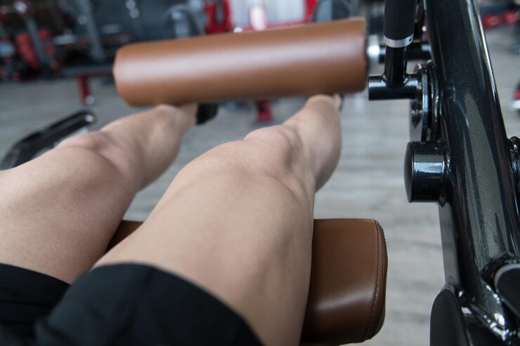 Foto exercícios de treino de perna na academia