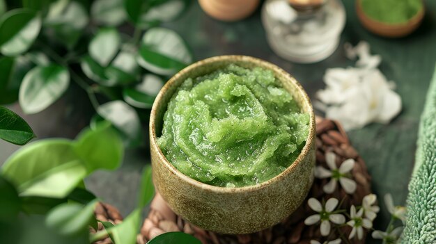 Exfoliante antioxidante para el té verde