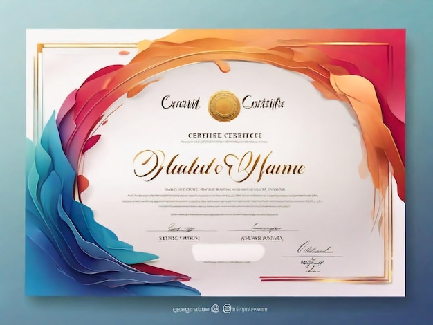 Foto se exhibe un certificado del nombre ceruis