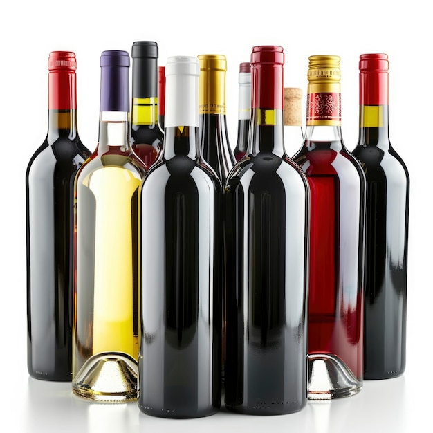 Foto se exhiben botellas de vino que invitan a la indulgencia