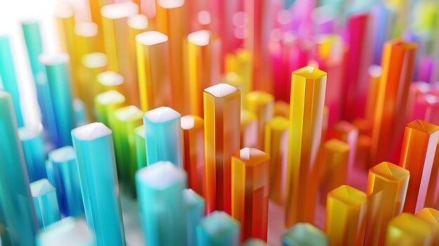 una exhibición colorida de velas con la palabra "crayola" en la parte inferior