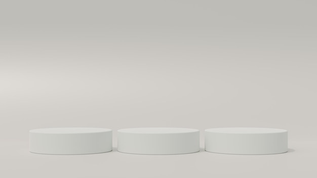 Exhibición de la etapa del producto en el podio escena vacía presentación del producto modelo de soporte redondo concepto de fondo abstracto renderización 3D