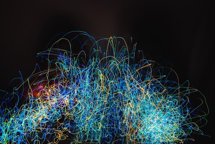 Foto exhibición de fuegos artificiales por la noche