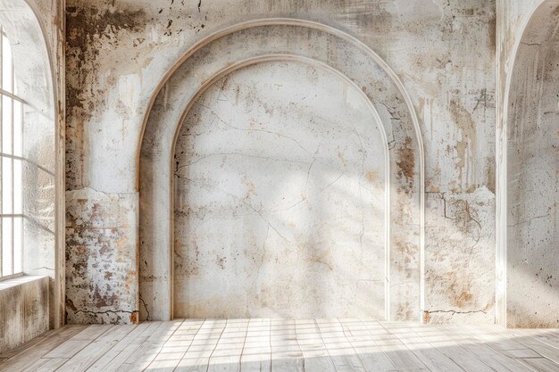 Foto exhibición de pared de arco francés moderno fondo minimalista para fotógrafos perfecto para tomas de encuadre de arco sin distracciones