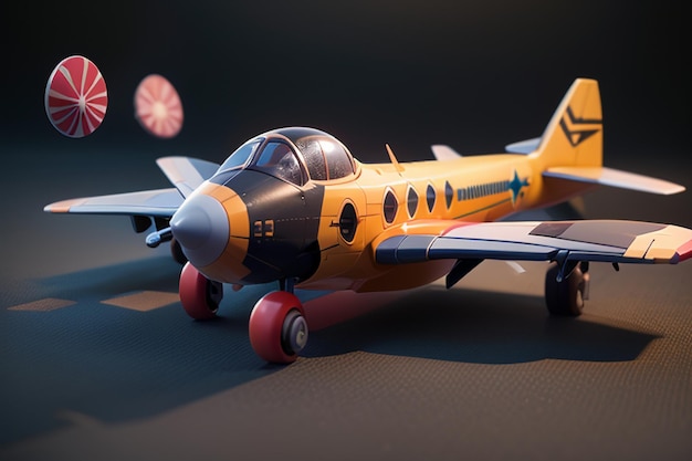 Exhibición de pequeñas naves espaciales privadas Modelo de avión de juguete para niños Impresión de fondo de papel de pared