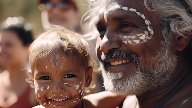 Una exhibición vibrante de la cultura nativa australiana cuando una familia se reúne para celebrar con canciones, bailes y narraciones.