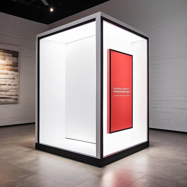 Foto exhibition blank mockup personalize sua vitrine