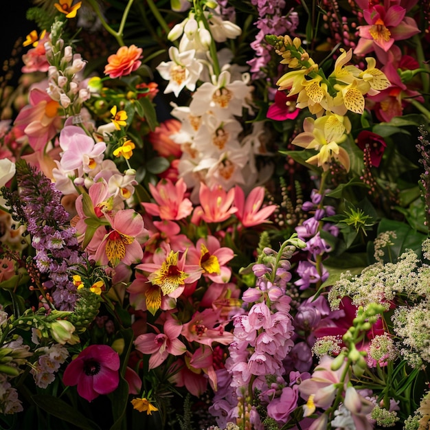 Exibição de jardim de flores Botânico Bunch Bouquet Blooms