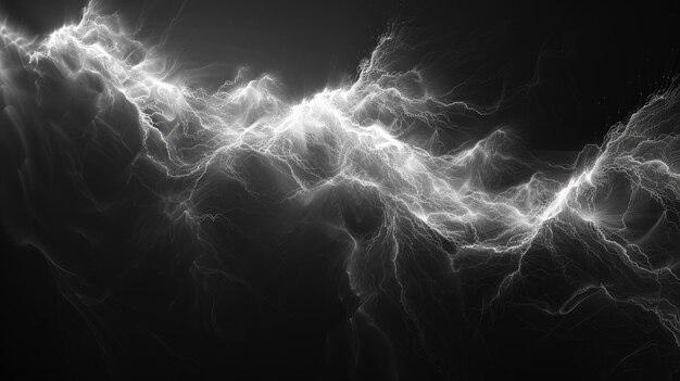 Exibição hipnotizante de partículas de luz branca criando um efeito etéreo fantasmal