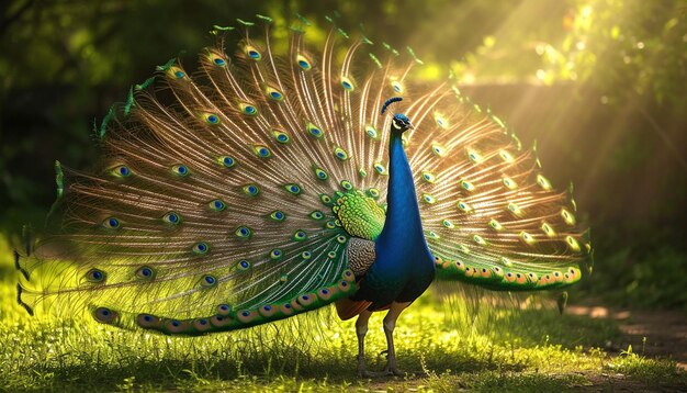 Exibição Majestic Peacock