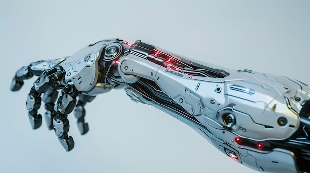 Exoesqueleto metálico de brazo robótico mejorado por Techno