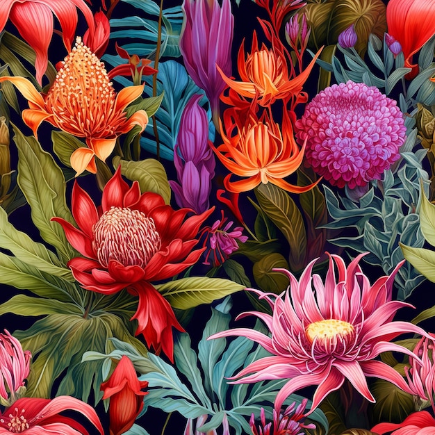 Foto exotic_botanical_pattern_detailed_illustrations