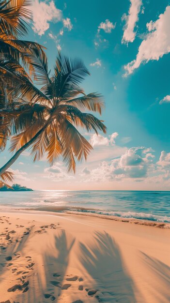 Foto exótica playa del sol lugar de la isla del paraíso en el océano