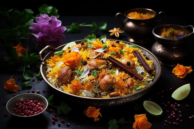 Foto exótico pato de bombay biryani biryani fotografía de imágenes