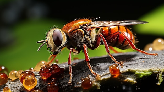 exotische_drosophila_fruit_fly_diptera_insect_on_plant