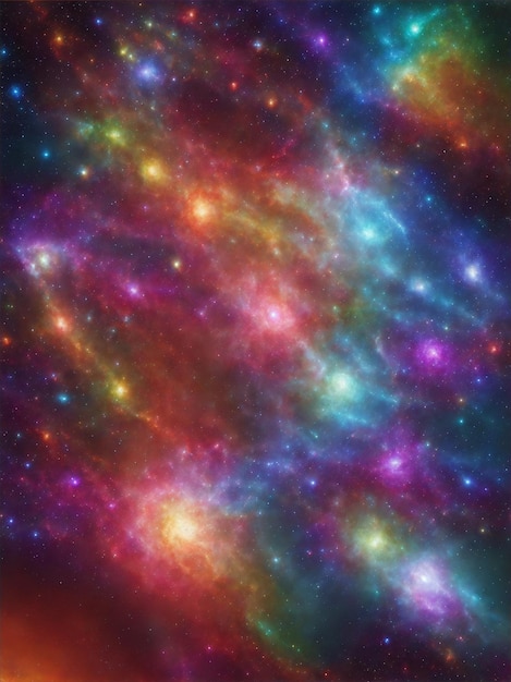 Foto expansión cósmica siete chakras como centros de energía radiante suspendidos en la astrología del universo el universo mismo es un paisaje de ensueño surrealista con galaxias giratorias nebulosas