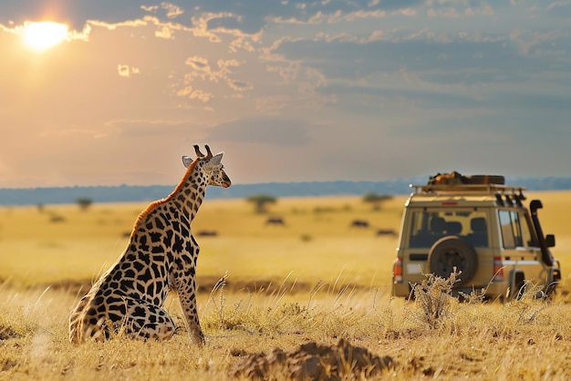 Foto expedición de safari en solitario abrazando la majestuosidad de la naturaleza