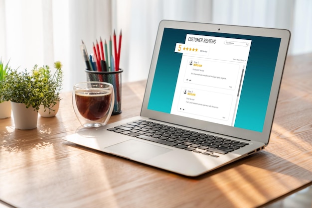 Foto experiencia del cliente y análisis de reseñas por parte de un moderno software informático