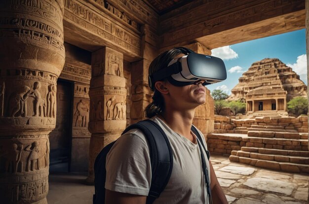 Foto experiencia de la historia de la realidad virtual