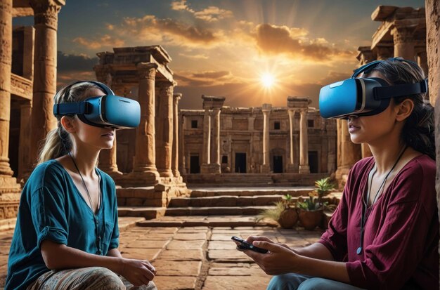 Foto experiencia de la historia de la realidad virtual