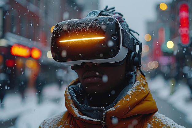 Experiência VR de Neve na Cidade