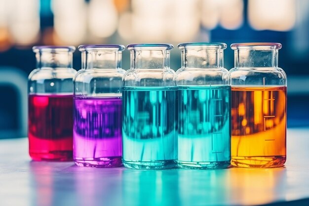 Foto experiment für biotechnologie mit chemie