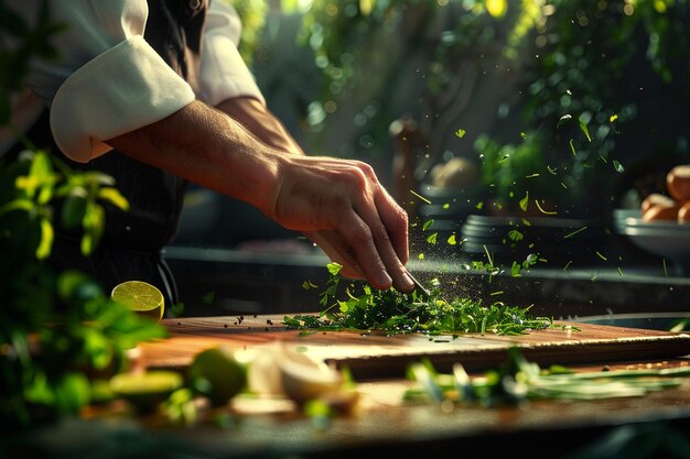 Foto experimenta la danza rítmica de la cocina en el octavo generativo ai