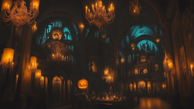 Foto experimenta la magia espeluznante de la noche de halloween con una celebración como ninguna otra