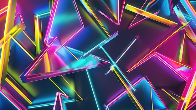 Experimente o charme eletrizante de um fundo de textura abstrata de néon adornado com