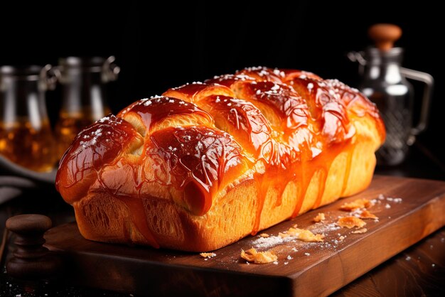 Experimente uma fatia da gastronomia francesa com um delicioso Brioche, aroma delicioso e textura suave.