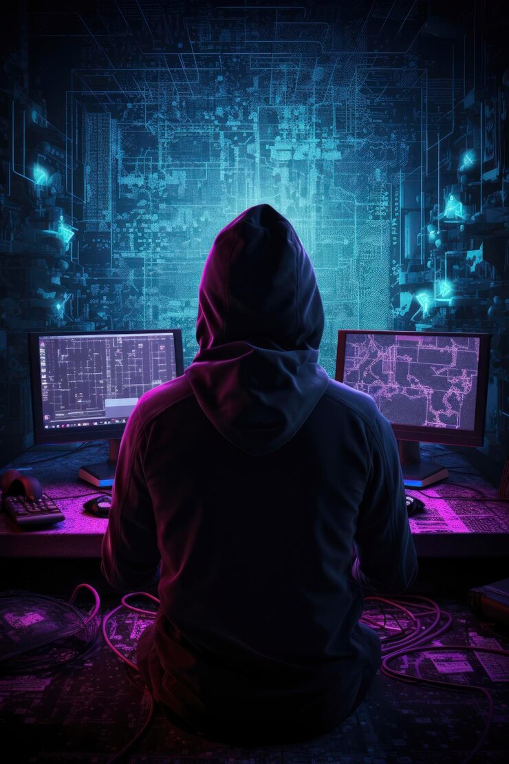 Foto experto en ciberseguridad trabajando