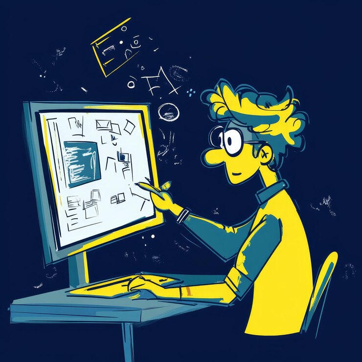 Foto explicador de estilo de dibujo de pizarra ilustración de video