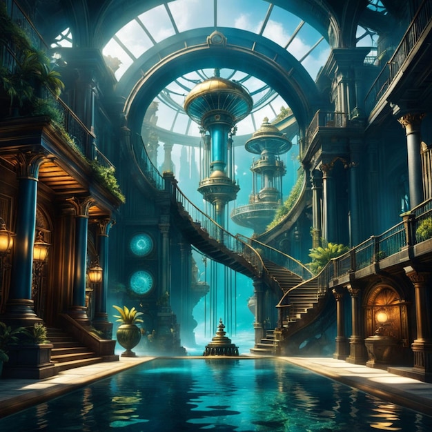 Explora el reino steampunk de la Atlántida desentrañando enigmas y tecnología olvidados