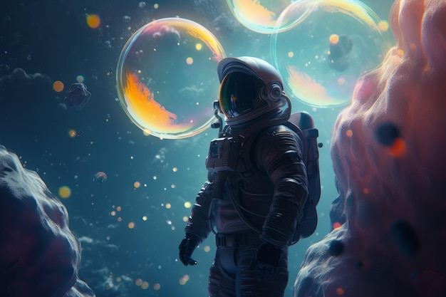 Exploração de bolhas da galáxia do astronauta Gerar Ai