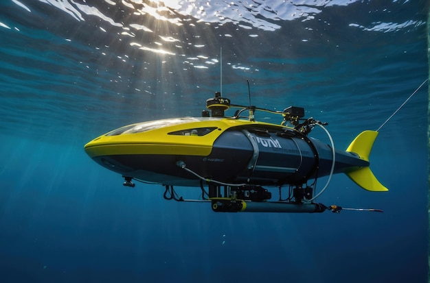 Foto exploração subaquática por drones