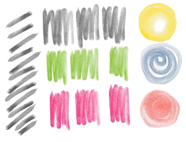 Exploración artística del color y la textura utilizando pasteles en una configuración creativa con varios trazos y