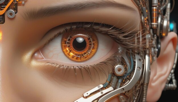 Exploración ocular cibernética futurista