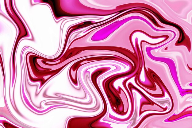 una exploración serena de patrones vibrantes sobre un fondo de reflejo metálico líquido púrpura