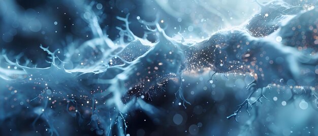 Exploración de las vías neuronales y la función nerviosa a través de un escáner cerebral de primer plano Concepto de vías neurales Función nerviosa Exploración de primer plano de la exploración cerebral