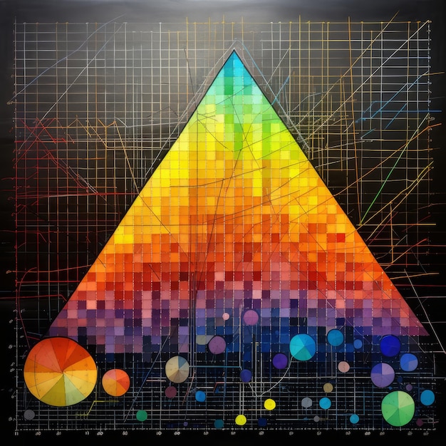 Foto una exploración visual de la desigualdad graphing shading y los colores vibrantes