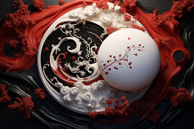 Foto exploraciones visuales del concepto de yin y yang 00710 00