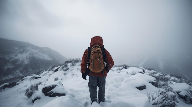 Explorador en la nieve