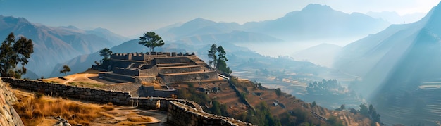 Foto explorando as ruínas antigas do peru descobrindo a história inca além de machu picchu