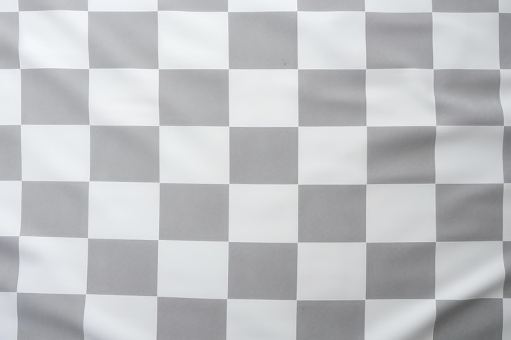 Foto explorando el atractivo clásico un impresionante fondo de material a cuadros blancos con textura a cuadros