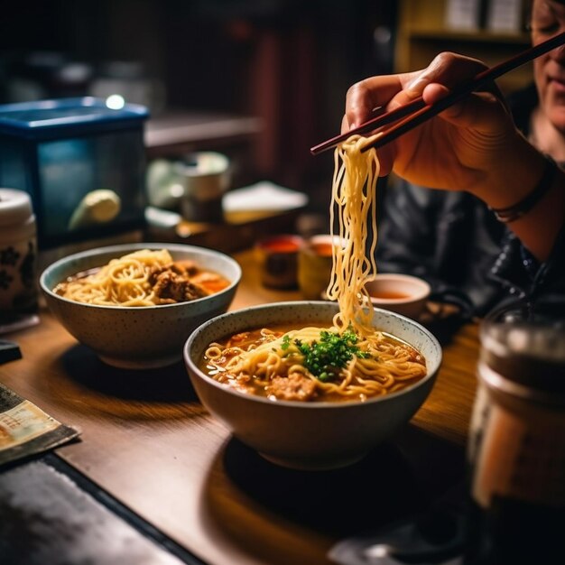 Foto explorando la cocina tailandesa desde el camarón pad thai hasta los fideos fritos y más