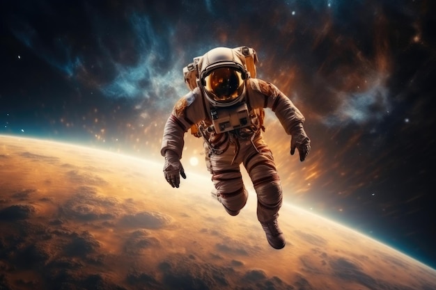 Explorando el Cosmos Astronauta y la Tierra